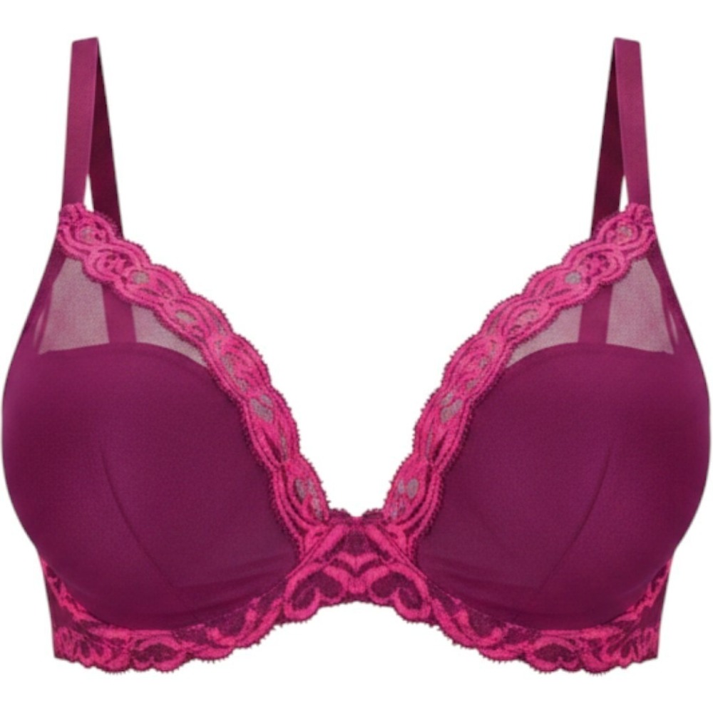 $68 NATORI 34D Feathers Contour Plunge Underwire Lined T-shirt Bra - NWT